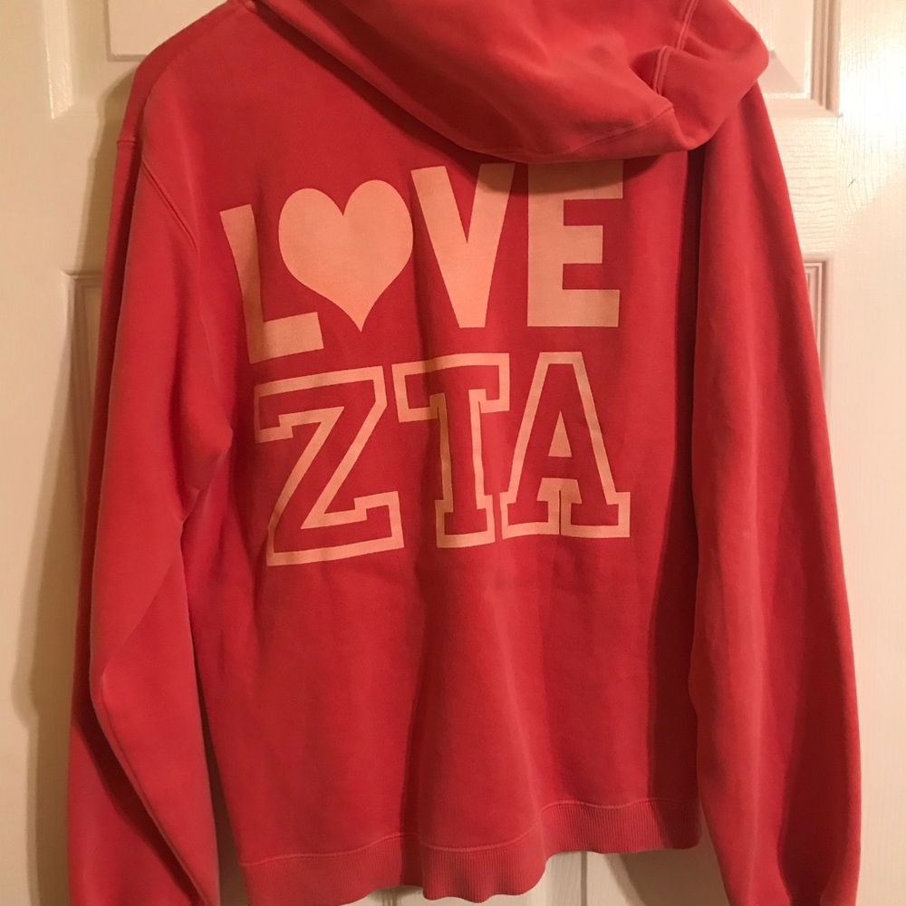 Pink ZTA Comfort Colors Hoodie Sz S